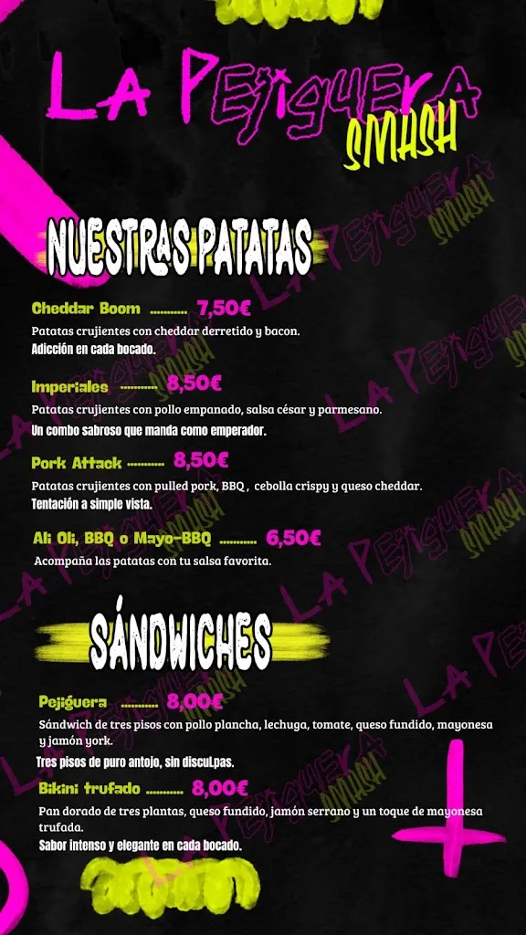 Menu_La Pejiguera Smash_Sanlúcar la Mayor_image_3