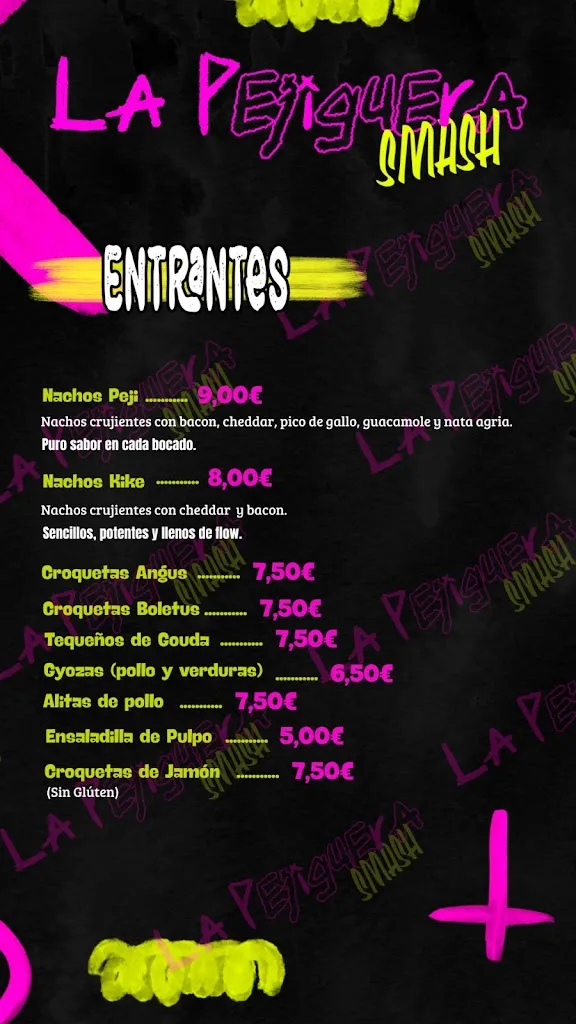 Menu_La Pejiguera Smash_Sanlúcar la Mayor_image_4