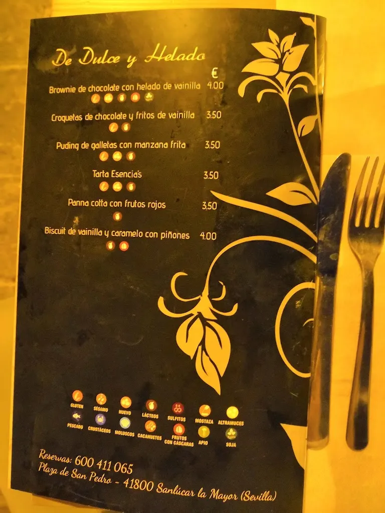 Menu_Bar Esencia's Tapas_Sanlúcar la Mayor_image_1