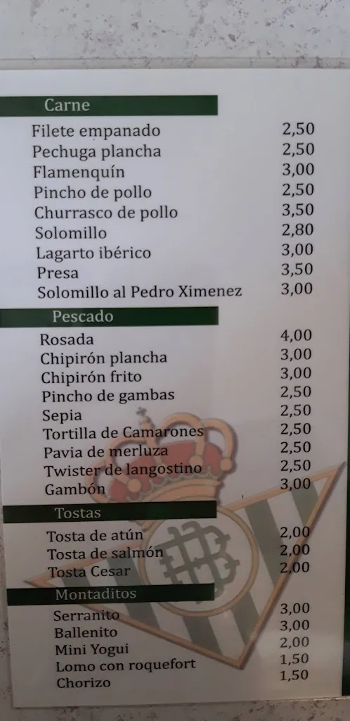 Menu_Peña Rincón Bético_Saucejo El_image_1