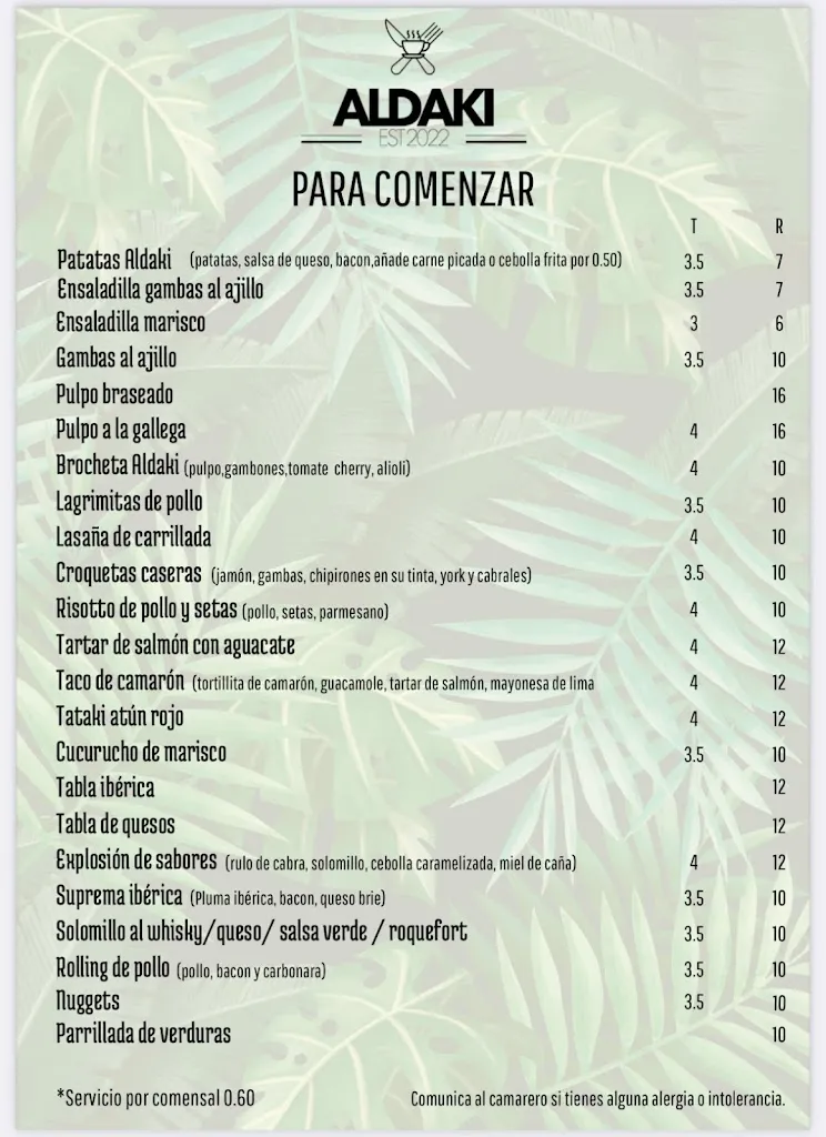 Menu_Bar Aldaki Tapas_Santiponce_image_1