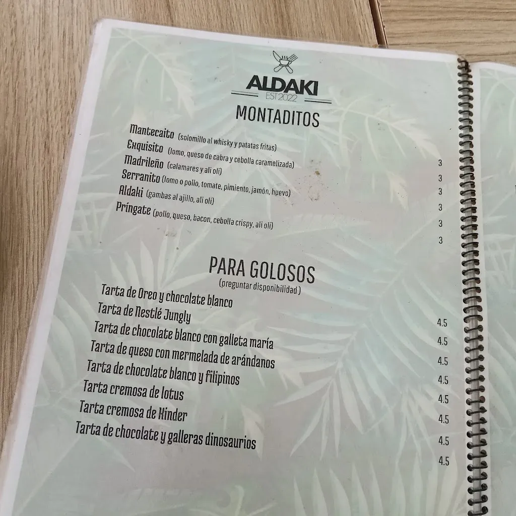 Menu_Bar Aldaki Tapas_Santiponce_image_2