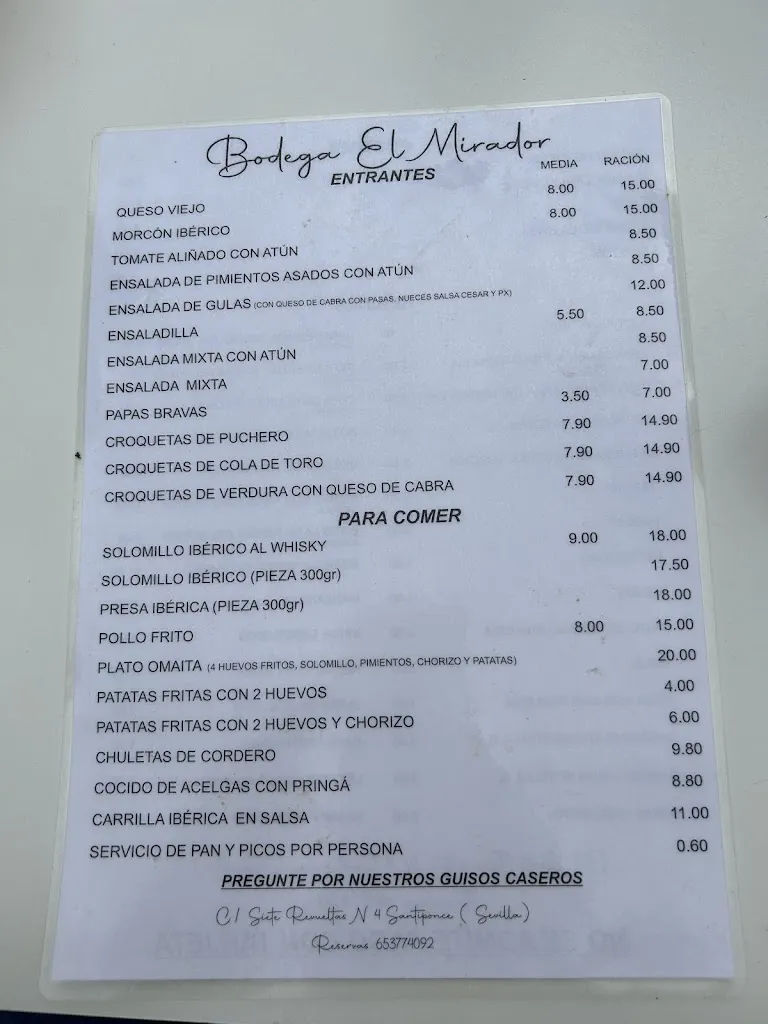 Menu_El Mirador_Santiponce_image_4
