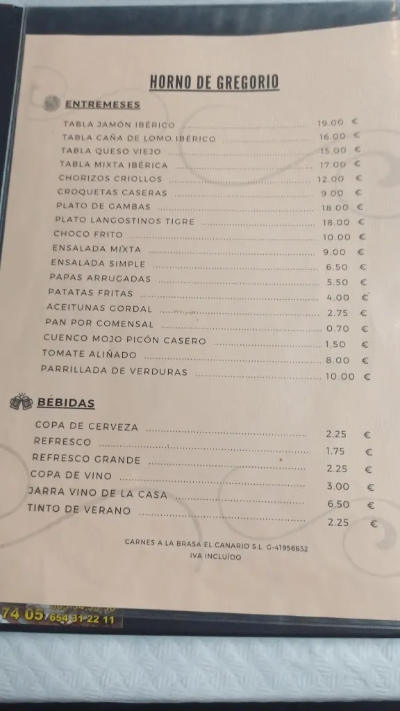 Menu_Restaurante Brasería Horno Gregorio_Santiponce_image_1