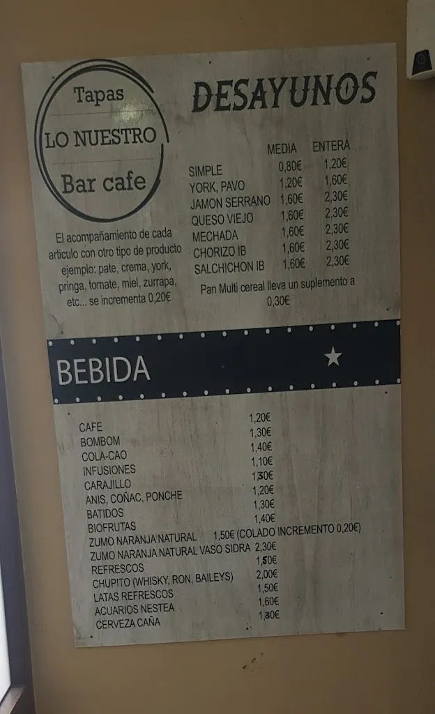 Menu_Kiosco del parque ambulatorio Lo NUESTRO_Santiponce_image_3