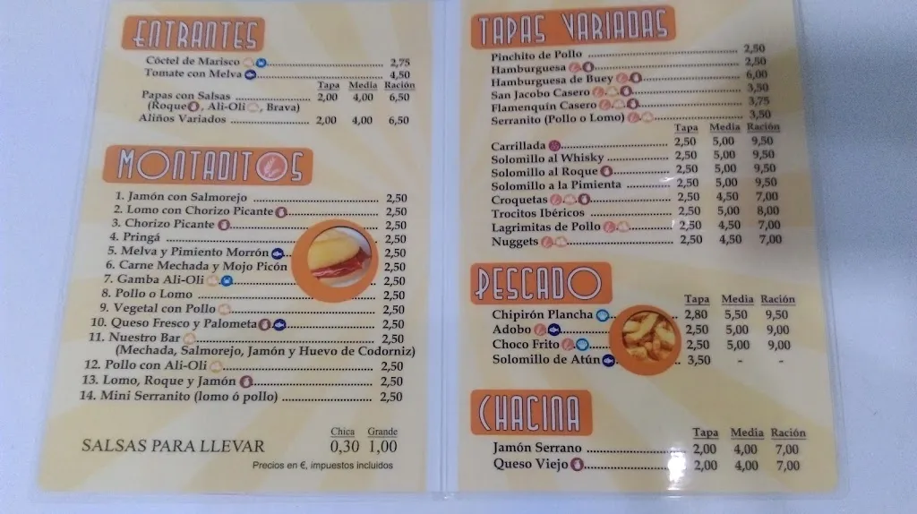 Menu_Kiosco del parque ambulatorio Lo NUESTRO_Santiponce_image_4