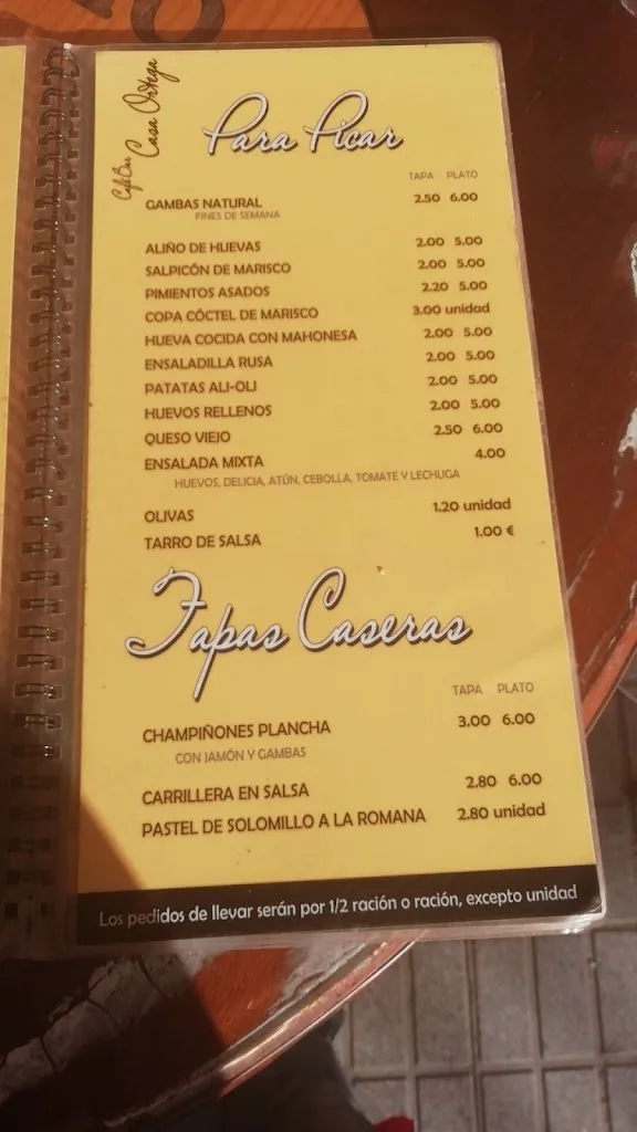 Menu_Bar Casa Ortega_Santiponce_image_1
