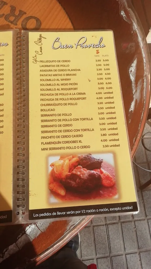 Menu_Bar Casa Ortega_Santiponce_image_3