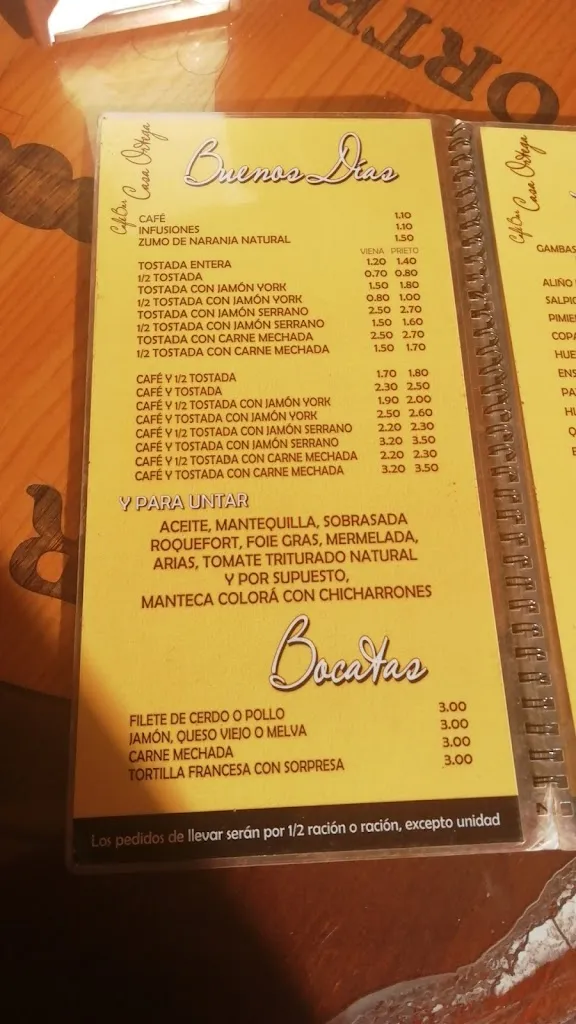 Menu_Bar Casa Ortega_Santiponce_image_4