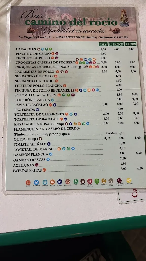 Menu_Camino del Rocío_Santiponce_image_1