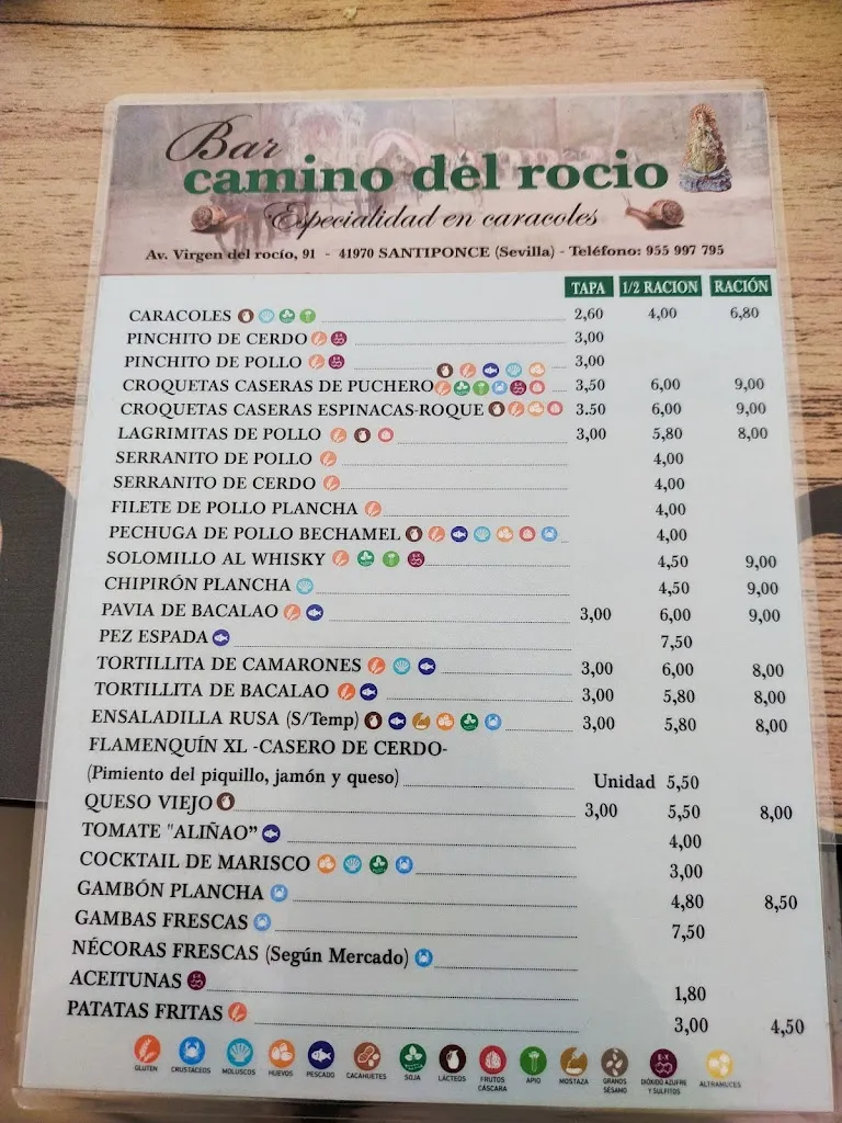 Menu_Camino del Rocío_Santiponce_image_3