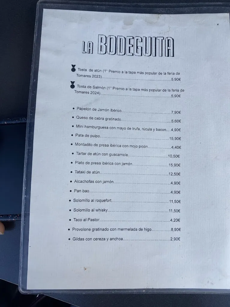 Menu_La Bodeguita Tomares_Tomares_immagine_1