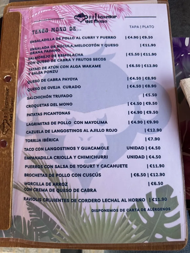 Menü_El Tenedor del Mono_Tomares_Bild_1