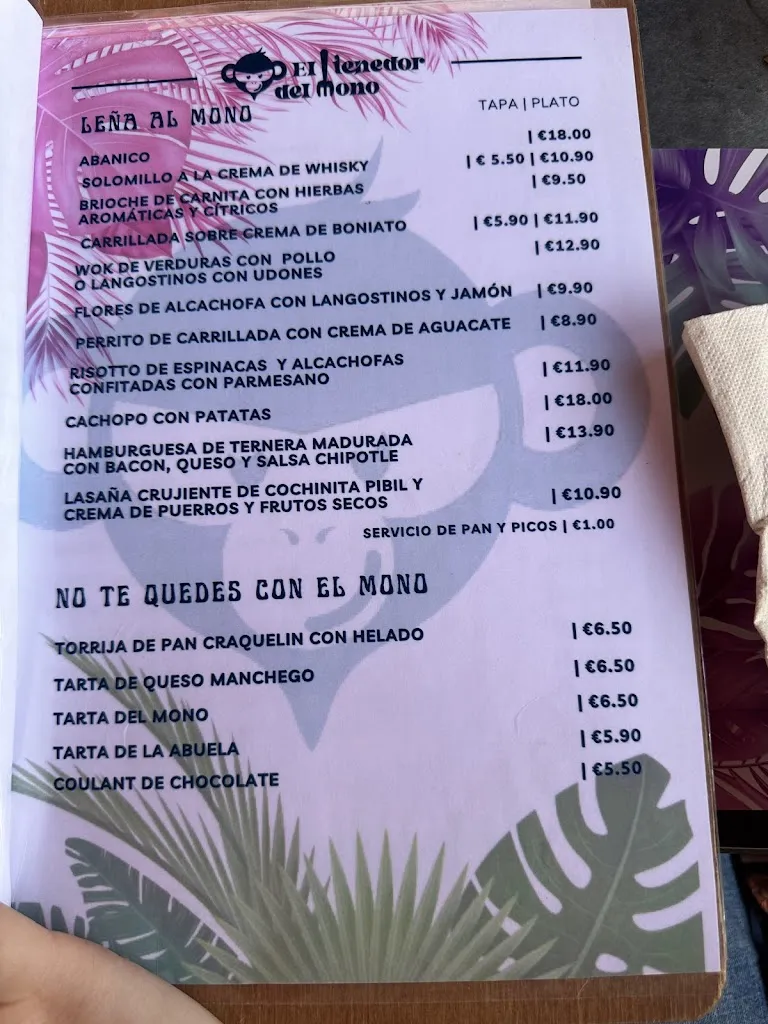 Menü_El Tenedor del Mono_Tomares_Bild_2
