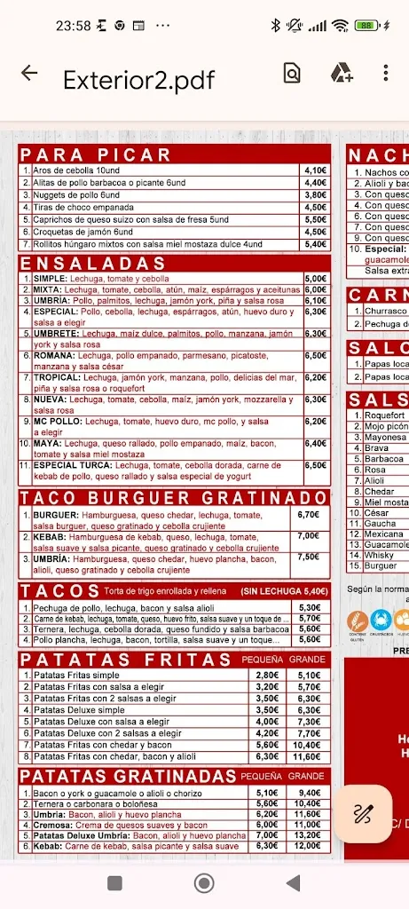 Menu_Pizzeria Umbria_Umbrete_image_4