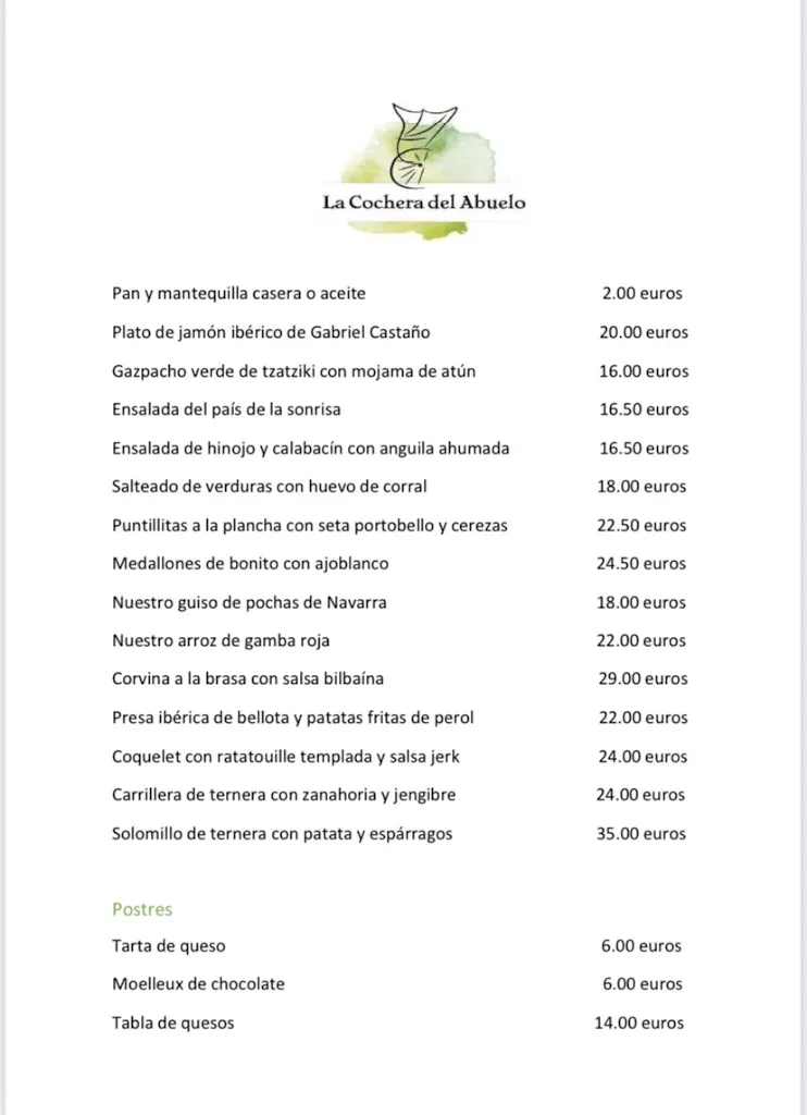 Menu_Restaurante La Cochera del Abuelo_Sevilla_image_1
