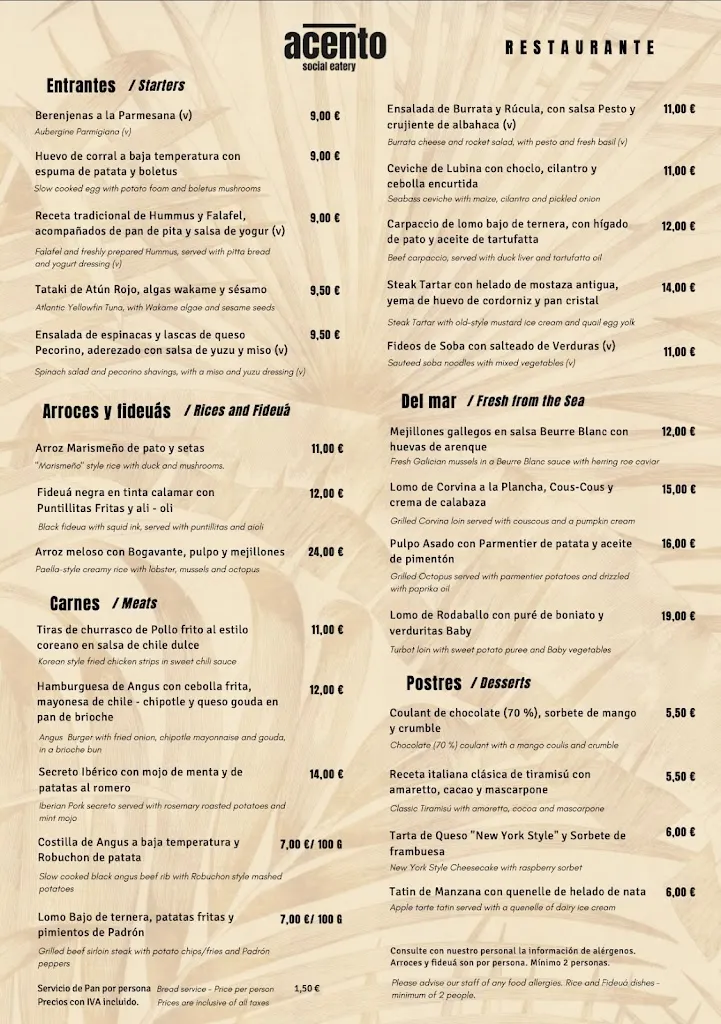 Menu_Acento - Social Eatery_Sevilla_image_1