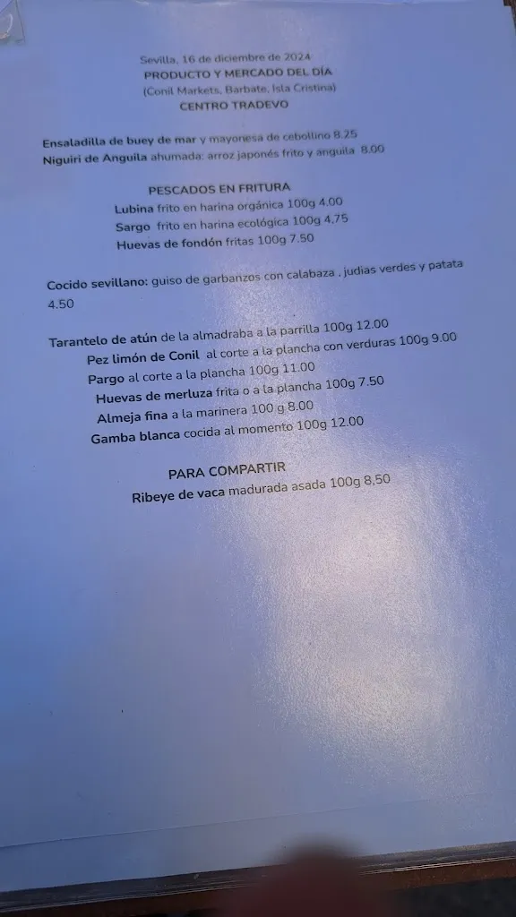 Menu_Tradevo Centro_Sevilla_image_1