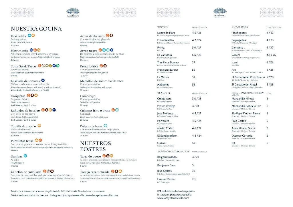Menu_La Cayetana Marqués de Paradas | Restaurante Sevilla_Sevilla_image_1