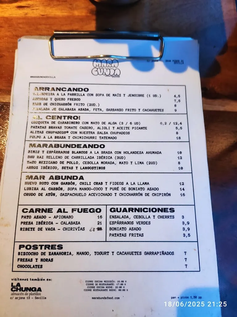 Menu_Marabunda Sevilla Restaurante tapas Bar_Sevilla_image_4