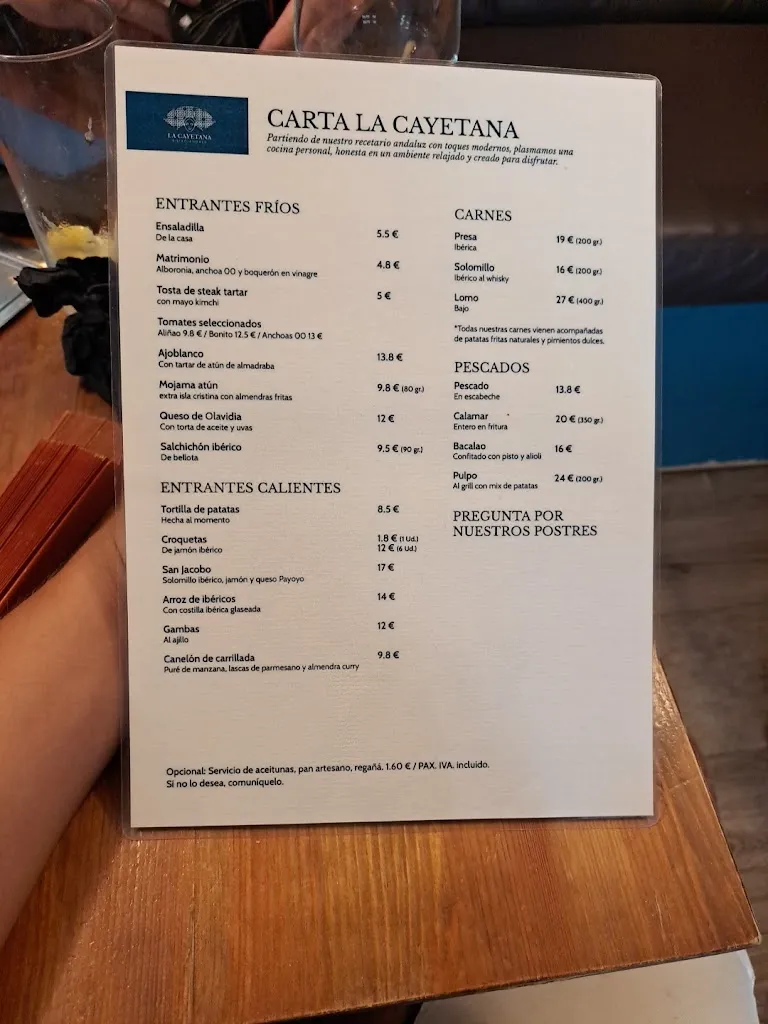 Menu_La Cayetana | Restaurante Sevilla_Sevilla_image_3