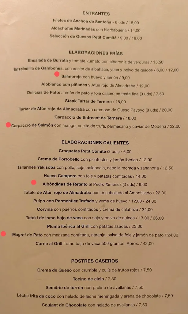 Menu_Petit Comité Sevilla_Sevilla_image_1