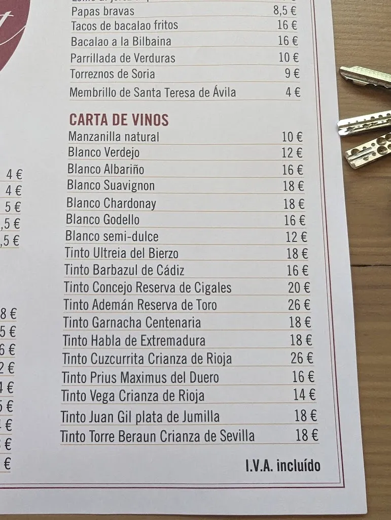 Menu_Bar restaurante Infanta Sevilla_Sevilla_image_4
