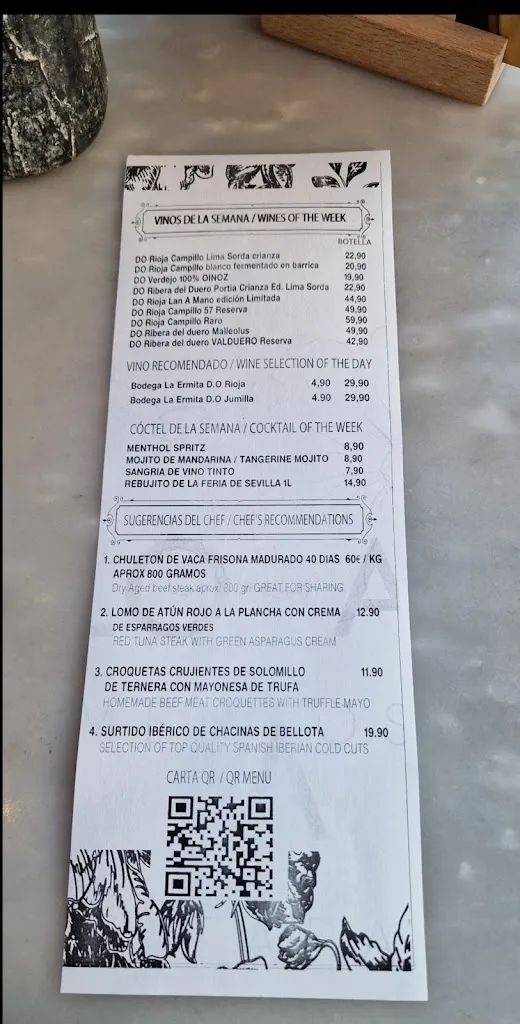 Menu_La Malvaloca_Sevilla_image_1