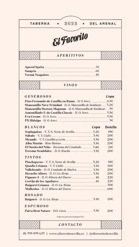 Menu_El Favorito - Bar de tapas | El Arenal, Sevilla_Sevilla_image_3