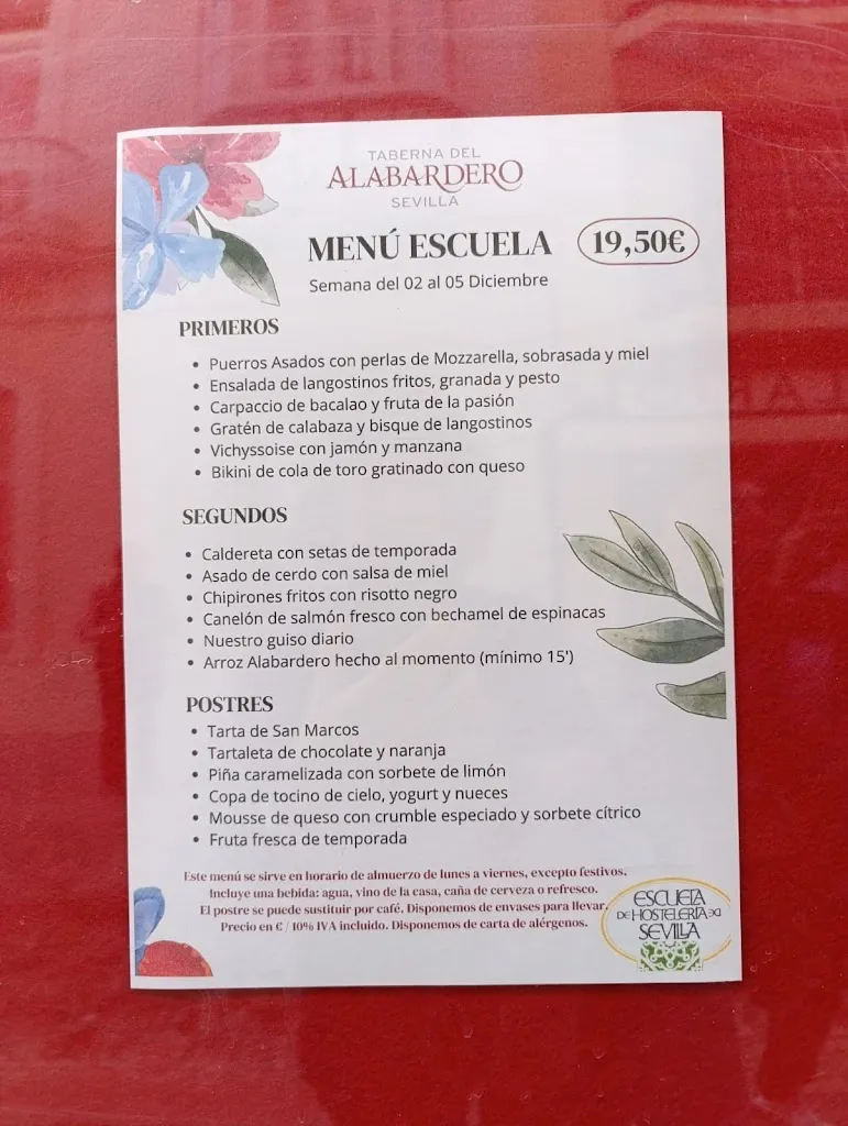 Menu_Taberna del Alabardero Sevilla - Restaurante en Sevilla centro_Sevilla_image_2