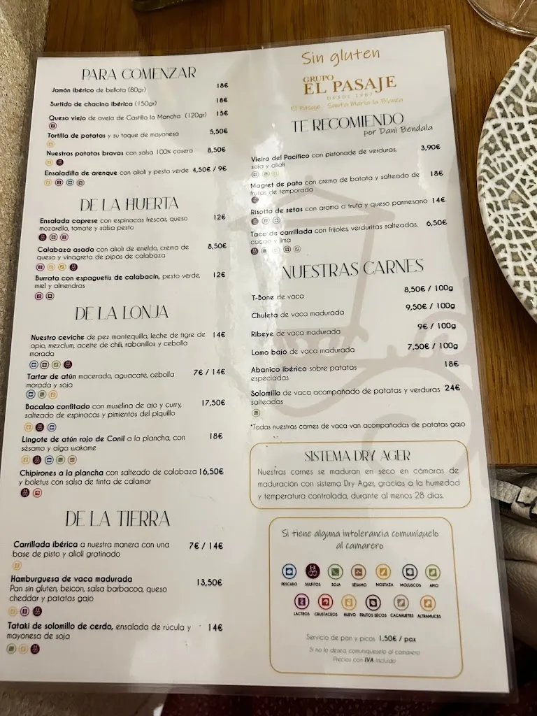 Menu_El Pasaje Santa María la Blanca_Sevilla_image_1