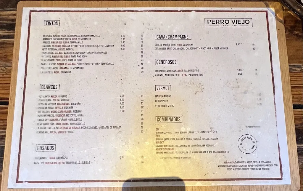 Menu_Perro Viejo_Sevilla_immagine_2