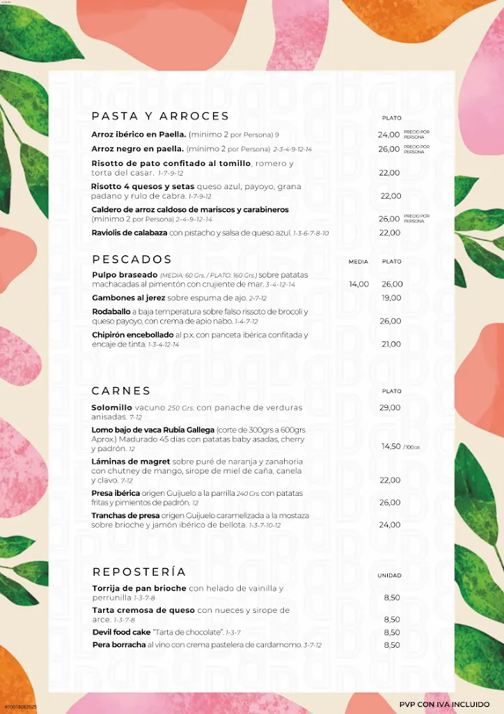 Menu_La Bernarda_Sevilla_image_1