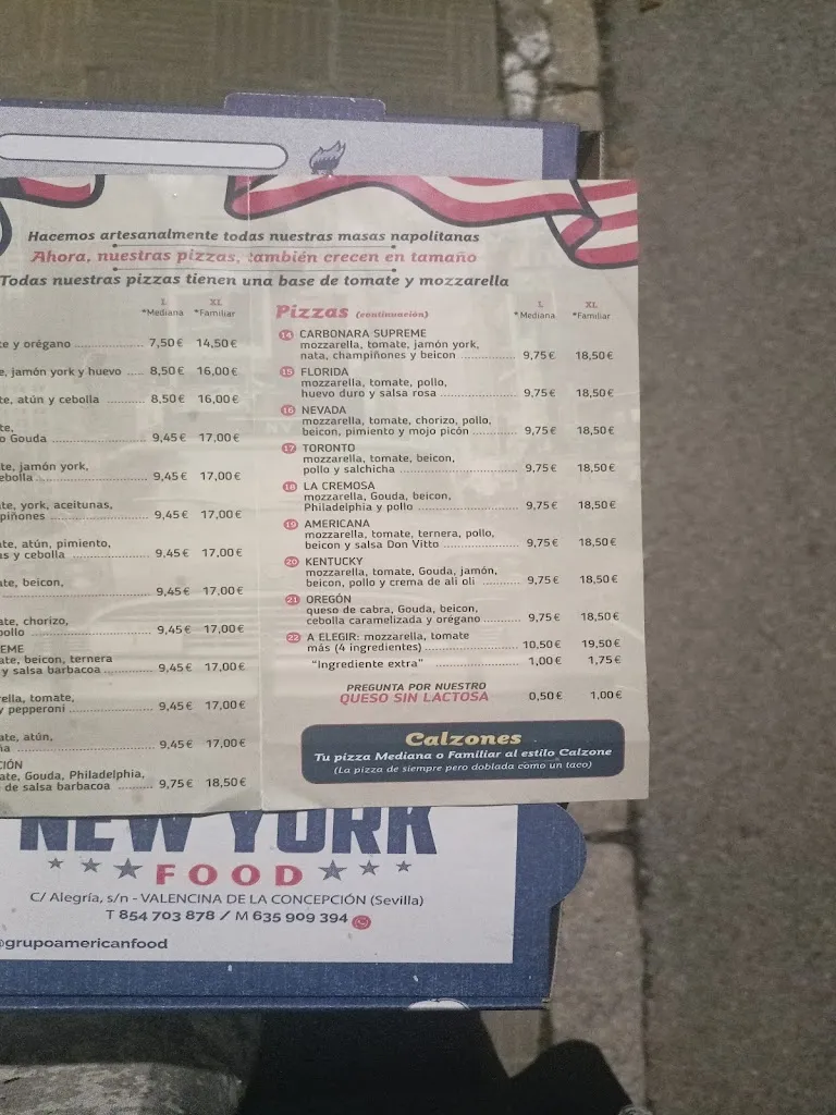 Menu_American New York Food Pizzeria_Valencina de la Concepción_image_4