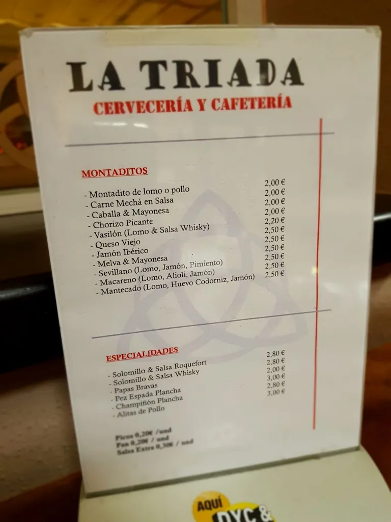 Menu_Cerveceria La Triada Cafeteria_Valencina de la Concepción_image_1