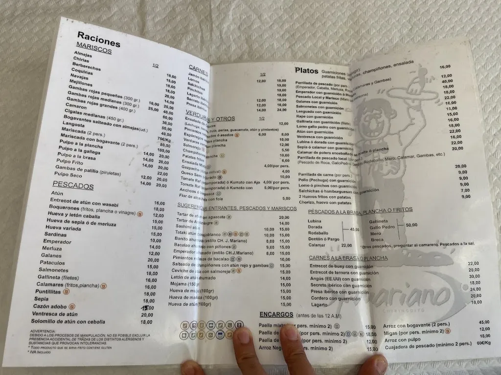 Menu_Juan Mariano Beachfront Restaurant_Carboneras_immagine_3