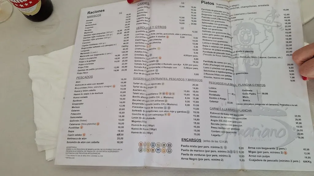 Menu_Juan Mariano Beachfront Restaurant_Carboneras_immagine_4