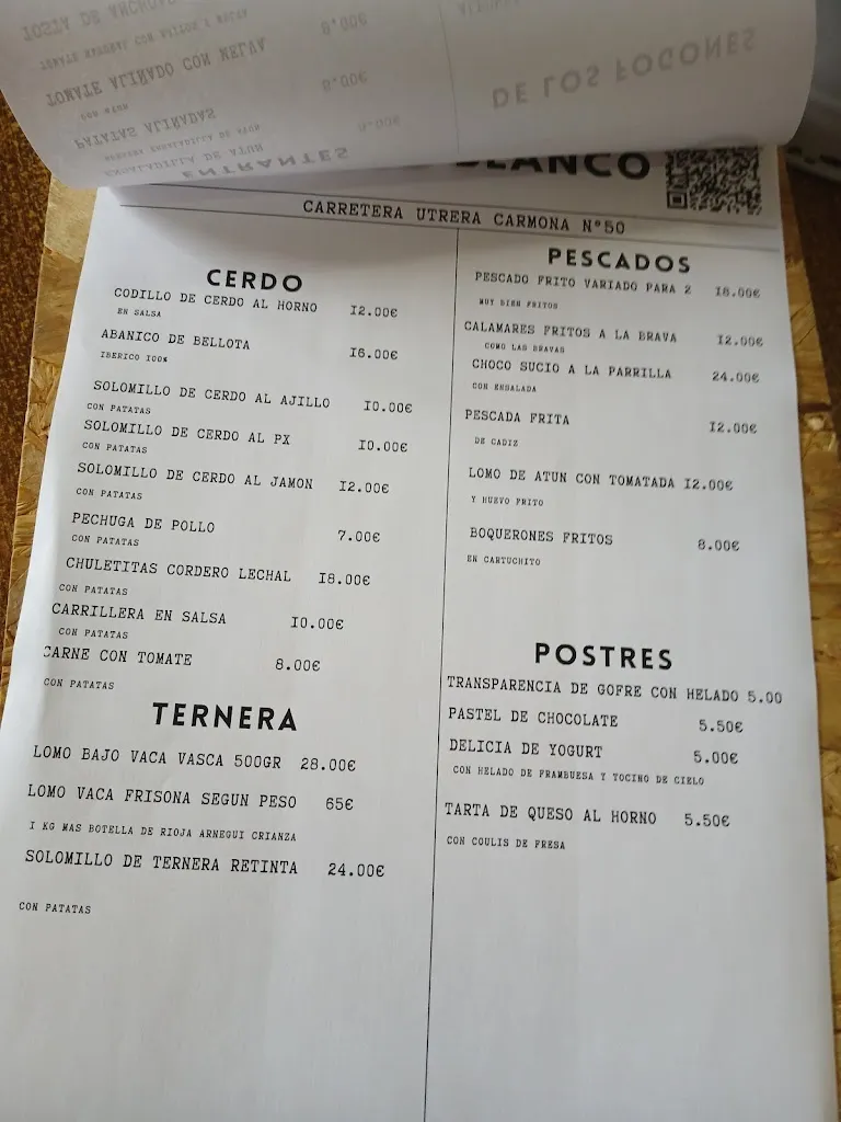 Menu_Restaurante El Caballo Blanco -_Utrera_image_2