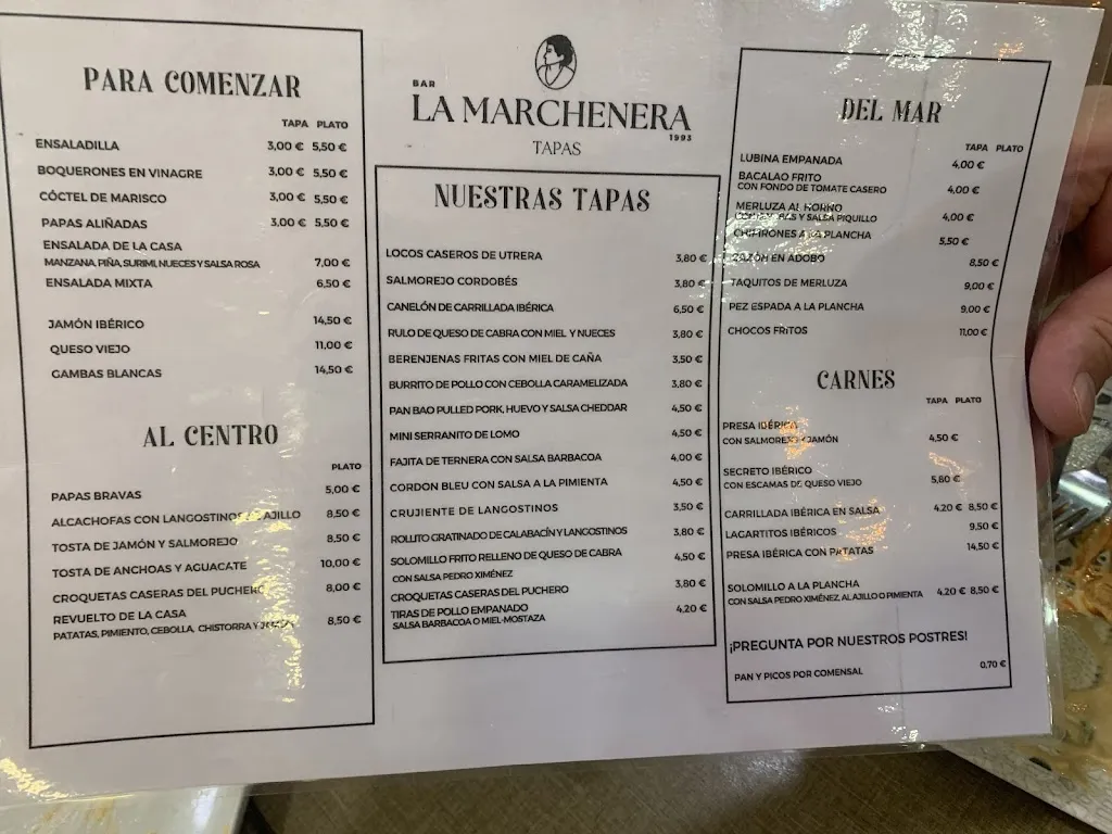 Menu_Bar restaurante La Marchenera Tapas_Utrera_image_1