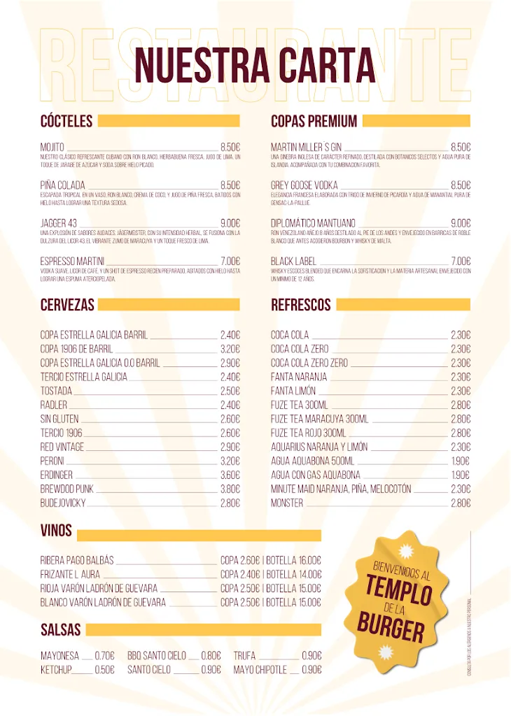 Menu_Santo Cielo Burgers Restaurante_Utrera_image_1