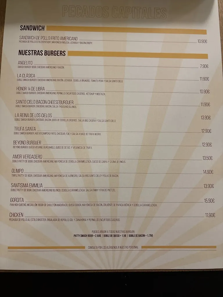 Menu_Santo Cielo Burgers Restaurante_Utrera_image_3