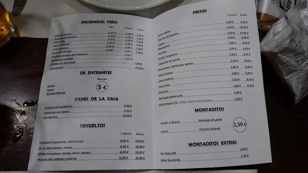 Menu_PORRI TAPAS MESON DEL CORDERO_Utrera_image_1