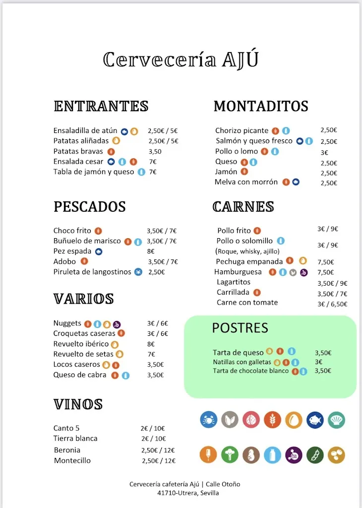 Menu_CERVECERÍA AJÚ_Utrera_immagine_1