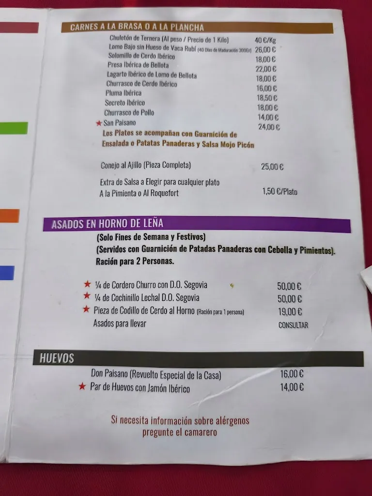 Menu_Mesón El Paisano Andaluz_Utrera_image_1