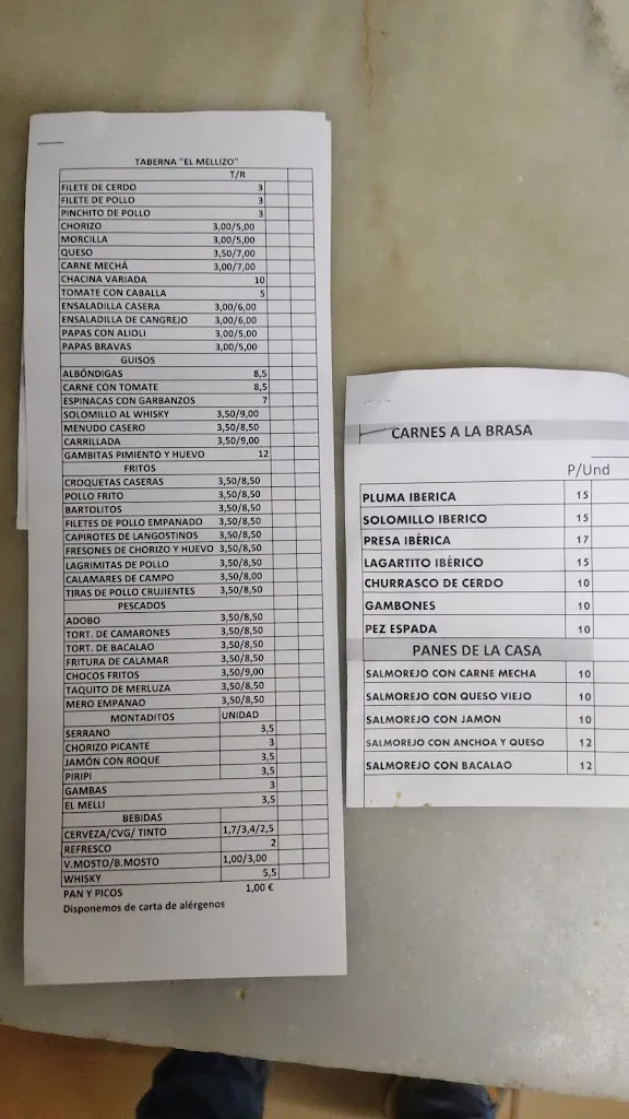 Menu_Taberna El Mellizo_Villanueva del Ariscal_image_1