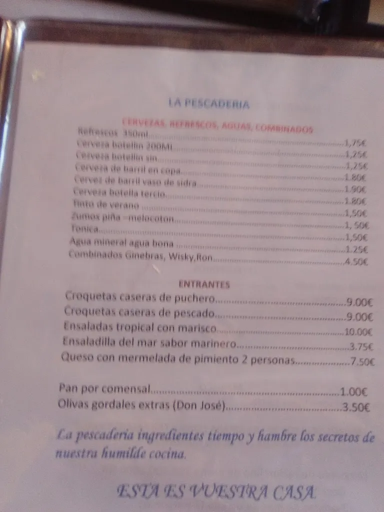 Menu_Restaurante La Pescadería_Villanueva del Ariscal_image_1