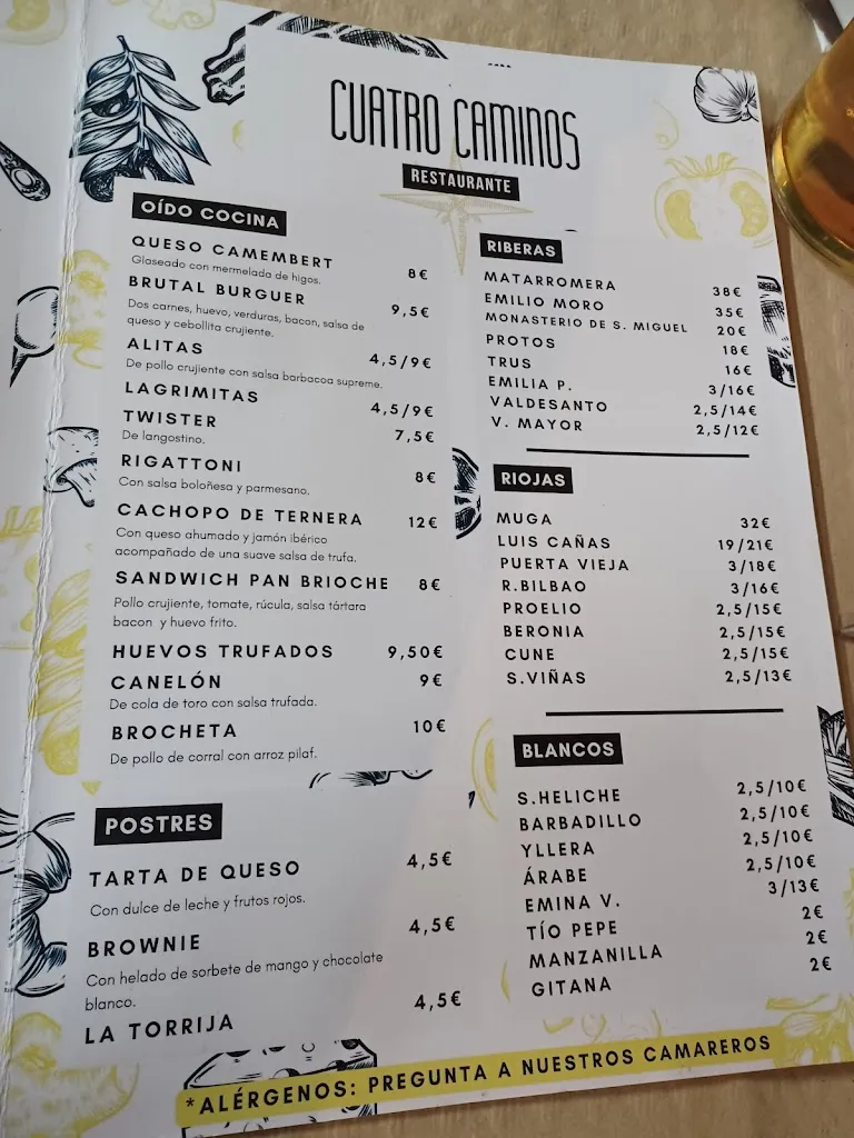 Menu_Venta Cuatrocaminos_Villanueva del Ariscal_image_1