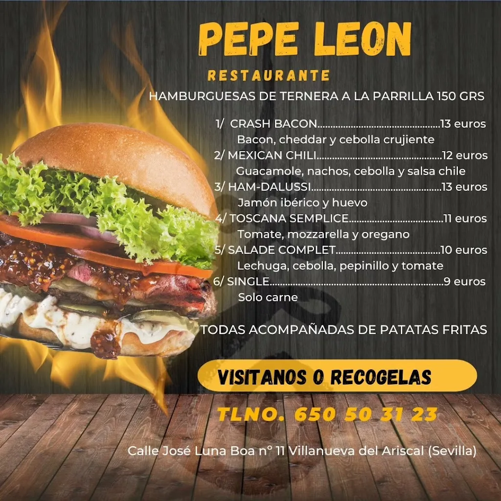 Menu_Pepe León - Bar Restaurante_Villanueva del Ariscal_immagine_1
