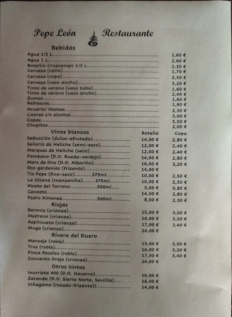 Menu_Pepe León - Bar Restaurante_Villanueva del Ariscal_immagine_2