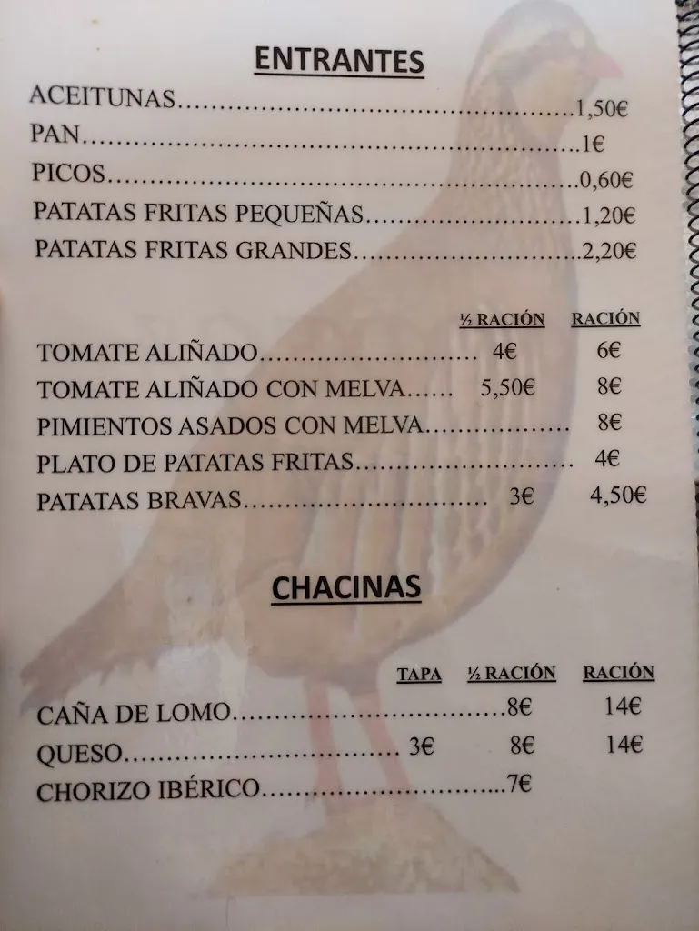 Menu_Restaurante La Perdiz_Villanueva del Ariscal_immagine_1